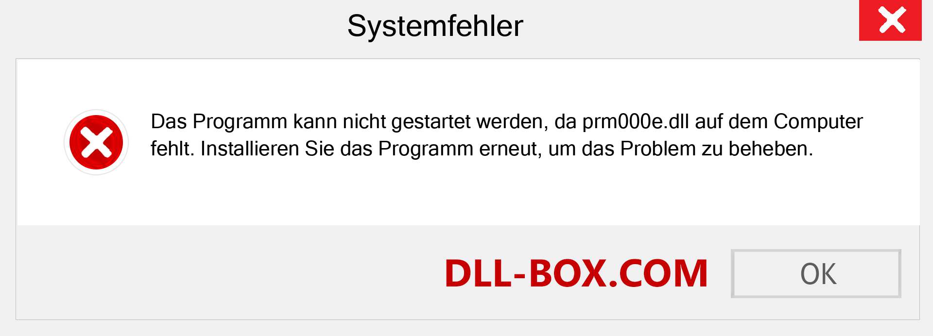 prm000e.dll-Datei fehlt?. Download für Windows 7, 8, 10 - Fix prm000e dll Missing Error unter Windows, Fotos, Bildern