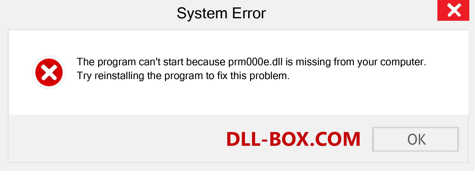  prm000e.dll file is missing?. Download for Windows 7, 8, 10 - Fix  prm000e dll Missing Error on Windows, photos, images