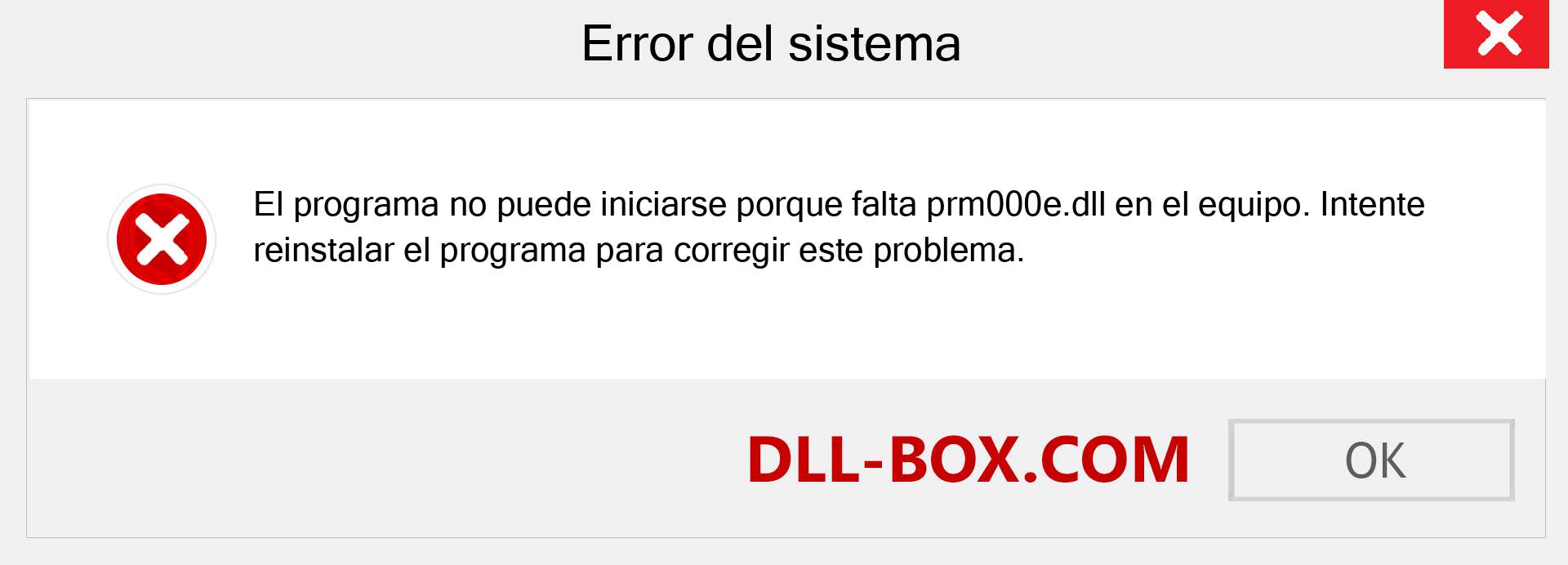 ¿Falta el archivo prm000e.dll ?. Descargar para Windows 7, 8, 10 - Corregir prm000e dll Missing Error en Windows, fotos, imágenes